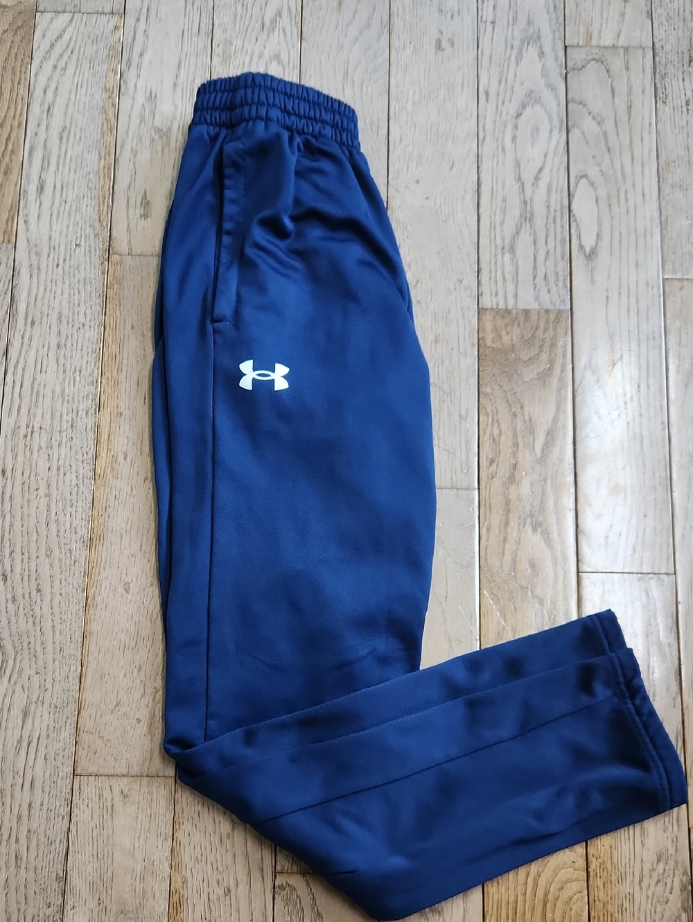 Under Armour Navy Blue Men's Jogger Sweatpants with White Logo